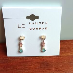 LC LAUREN CONRAD COLORFUL DANGLE EARRINGS